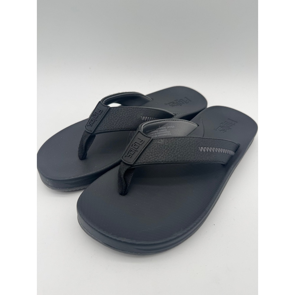 Flojos Flip Flops Men's Size 8 Black Sandals Casual Comfort Beach Thong